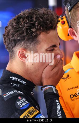 Barcelona, Spanien. Juni 2024. Lando Norris (GBR) McLaren. 22.06.2024. Formel-1-Weltmeisterschaft, Rd 10, Großer Preis Von Spanien, Barcelona, Spanien, Qualifizierender Tag. Das Foto sollte lauten: XPB/Alamy Live News. Stockfoto