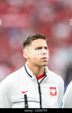 Berlin, Deutschland. Juni 2024. Jan Bednarek (5) aus Polen war beim Spiel der UEFA Euro 2024 in der Gruppe D zwischen Polen und Kroatien im Olympiastadion in Berlin zu sehen. Quelle: Gonzales Photo/Alamy Live News Stockfoto