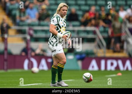 Twickenham, Großbritannien. Juni 2024. FAF de Klerk Südafrika während des Vorspiels vor dem Qatar Airways Cup Spiel Südafrika gegen Wales im Twickenham Stadium, Twickenham, Großbritannien, 22. Juni 2024 (Foto: Craig Thomas/News Images) in Twickenham, Großbritannien am 22. Juni 2024. (Foto: Craig Thomas/News Images/SIPA USA) Credit: SIPA USA/Alamy Live News Stockfoto