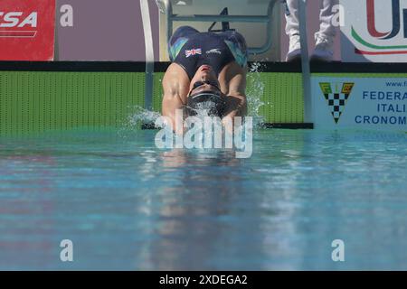 Roma, Italien. Juni 2024. Während des 60. Settecolli Schwimmtreffens im stadio del Nuoto in Rom (Italien), 22. Juni 2024. Quelle: Insidefoto di andrea staccioli/Alamy Live News Stockfoto