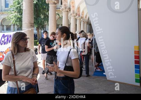 Mailand, Italien. Juni 2024. Tag der offenen Tür, UNIMIMilano, Italia - Cronaca Sabato, 22 Giugno, 2024. (Foto di Marco Ottico/Lapresse) Tag der offenen Tür UNIMI Mailand, Italien - Nachrichten Samstag, 22. Juni 2024. (Foto: Marco Ottico/Lapresse) Credit: LaPresse/Alamy Live News Stockfoto