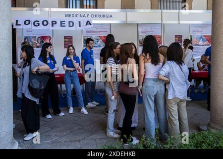 Mailand, Italien. Juni 2024. Tag der offenen Tür, UNIMIMilano, Italia - Cronaca Sabato, 22 Giugno, 2024. (Foto di Marco Ottico/Lapresse) Tag der offenen Tür UNIMI Mailand, Italien - Nachrichten Samstag, 22. Juni 2024. (Foto: Marco Ottico/Lapresse) Credit: LaPresse/Alamy Live News Stockfoto