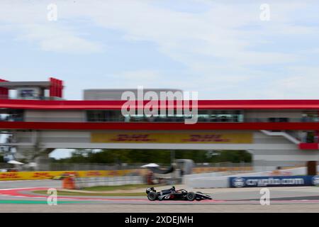 Barcelona, Spanien. Juni 2024. Ritomo Miyata (Japan) und Rodin Motorsport (6) fahren während des Sprint-Rennens vor dem Formel 1 Grand Prix von Spanien am 22. Juni 2024 auf dem Circuit de Barcelona-Catalunya in Barcelona, Spanien. Kredit: Aflo Co. Ltd./Alamy Live News Stockfoto