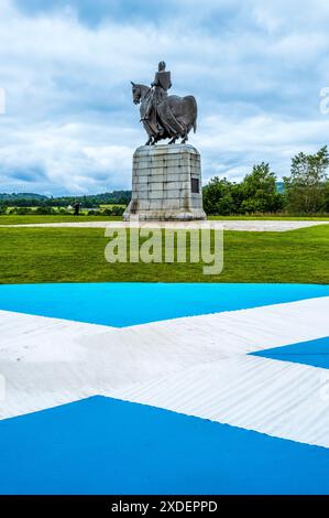 unabhängigkeitsmarsch nach Bannockburn, organisiert von All Under One Banner, um Robert the Bruce dort den Sieg über die englische Armee am 23. Und 24. Zu gedenken Stockfoto