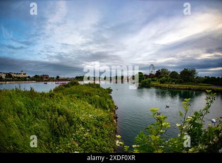 Southport Marine Lake, Southport, Merseyside England Stockfoto