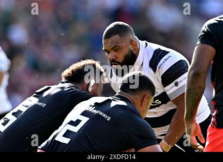 Twickenham, Vereinigtes Königreich. Juni 2024. Killick Cup, Barbaren V Fidschi. Twickenham Stadium. Twickenham . Kyle Sinckler (Barbaren) während des Killick Cup Spiels zwischen Barbaren und Fidschi. Quelle: Sport In Pictures/Alamy Live News Stockfoto