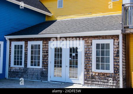 Unternehmen in der Anlegestelle Magnetic Hill in Moncton, New Brunswick, Kanada Stockfoto