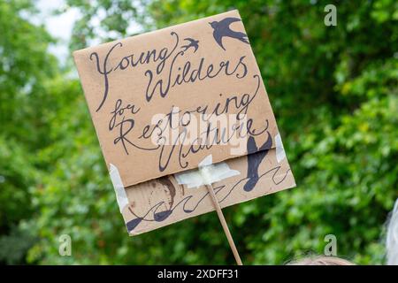 Restore Nature Now Protest am 22. Juni ,2024 in London Stockfoto