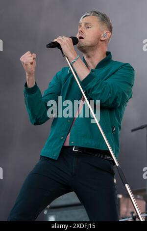 Newport, Großbritannien. Juni 2024. Keane auf der Hauptbühne des Isle of Wight Festivals, Seaclose Park am Samstag, den 22. Juni 2024 Credit: Emma Terracciano/Alamy Live News Stockfoto