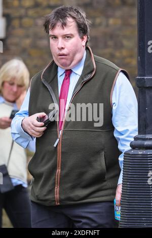 Craig Williams, Parlamentarischer Privatsekretär des Premierministers, Parlamentarier der Konservativen Partei für Cardiff North, Downing Street, Westminster, London Stockfoto