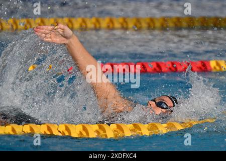 Foro Italico, Rom, Italien. Juni 2024. SetteColli Olympic Qualifying Schwimmen, Tag 2; Biasoli Martina 100 Backstroke Credit: Action Plus Sports/Alamy Live News Stockfoto