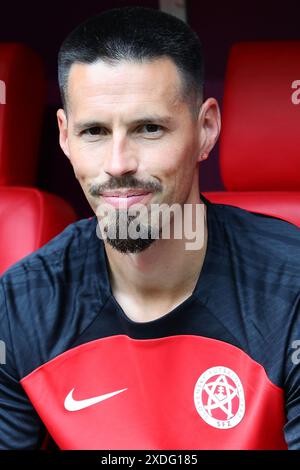 Marek Hamsik aus der Slowakei während des Gruppenfußballspiels der Euro 2024 zwischen der Slowakei und der Ukraine im Düsseldorfer Arena Stadion in Düsseldorf (Deutschland), 21. Juni 2024. Stockfoto