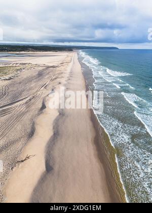 Lagoa de Albufeira Strand in Sesimbra Stockfoto