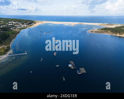 Lagoa de Albufeira in Sesimbra, Portugal Stockfoto