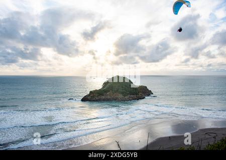 Snapper Rock in New Plymouth - Neuseeland Stockfoto