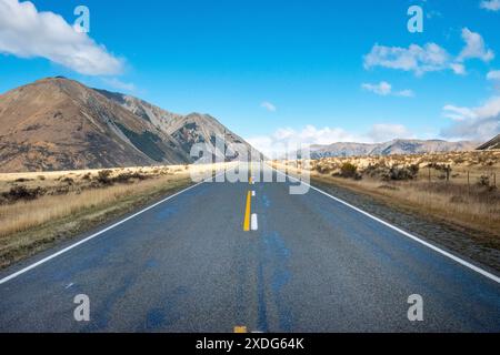 New Zealand State Highway 73 (Great Alpine Highway) Stockfoto