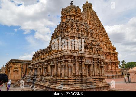 Der Brihadeeswarar-Tempel in Thanjavur, Tamilnadu, Indien Stockfoto