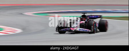 Sabadell, Barcelona, Spanien. Juni 2024. Montmelo Spanien 22. Juni 2024 Esteban Ocon ( 31 Fr. Alpine ) während des Qualifying-Trainings beim Formel 1 Aramaco Spanien Grand Prix 2024 in Montmelo Spanien am 22. Juni 2024 (Bild: © Xavi Urgeles/ZUMA Press Wire) NUR REDAKTIONELLE VERWENDUNG! Nicht für kommerzielle ZWECKE! Quelle: ZUMA Press, Inc./Alamy Live News Stockfoto