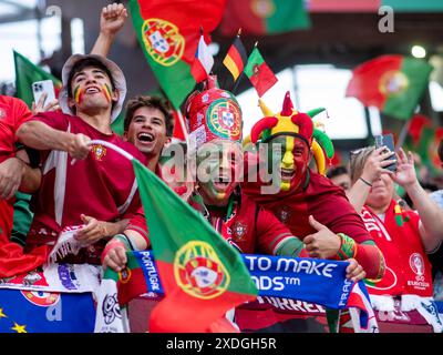 Fans von Portugal, GER, Portugal (POR) gegen Tschechische Republik (CZE), Fussball Europameisterschaft, UEFA EURO 2024, Gruppe F, 1. Spieltag, 18.06.2024 Foto: Eibner-Pressefoto/Michael Memmler Stockfoto