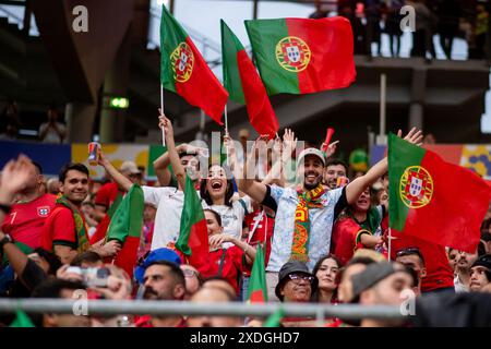 Fans von Portugal, GER, Portugal (POR) gegen Tschechische Republik (CZE), Fussball Europameisterschaft, UEFA EURO 2024, Gruppe F, 1. Spieltag, 18.06.2024 Foto: Eibner-Pressefoto/Michael Memmler Stockfoto