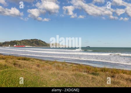 Strand in Poverty Bay - Gisborne Nordinsel von Neuseeland Stockfoto