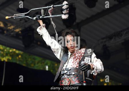 Alice Cooper live bei einem Konzert seiner zu nahe für die Comfort-Tour auf der Waldbühne. Northeim, 22.06.2024 *** Alice Cooper live bei einem Konzert seiner Too Close for Comfort Tour an der Waldbühne Northeim, 22 06 2024 Foto:XC.xNiehausx/xFuturexImagex cooper 4658 Stockfoto