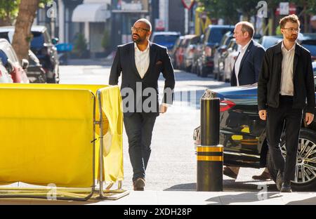 London, Großbritannien. Juni 2024. James clever, Innenminister, kommt am Sonntag mit Laura Kuenssberg. Quelle: Mark Thomas/Alamy Live News Stockfoto