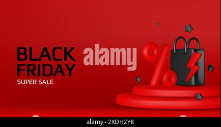 Set mit Einkaufstasche im realistischen 3D-Design. Stilvolle modische Tasche isoliert auf weißem Hintergrund. Farbige Kollektion. Vektorabbildung Stock Vektor