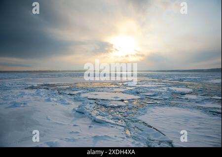 Februar 2024 - Abashiri, Hokkaido, Japan: Stockfoto