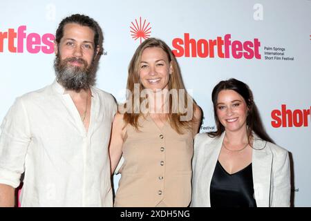 LOS ANGELES - 22. Juni: Tim Loden, Yvonne Strahovski, Mekenna Melvin beim 30. Palm Springs International ShortFest im Regal Palm Springs im Juni Stockfoto