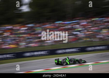 Während der 6. Runde der FIA Formel-2-Meisterschaft 2024 vom 21. Bis 23. Juni 2024 auf dem Circuit de Barcelona-Catalunya in Montmelo, Spanien Stockfoto