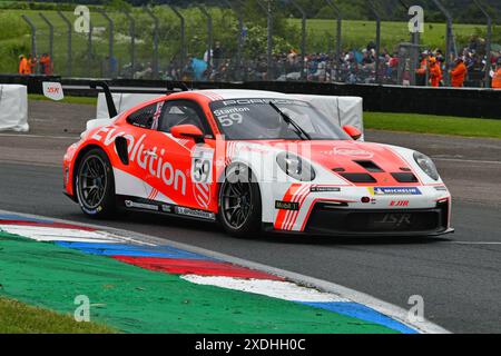 Josh Stanton, JTR, Porsche 911 GT3 Cup, Porsche Carrera Cup Großbritannien 2024, eine einzige Marque-Serie, bei der alle Fahrer den Porsche 911 GT3 Cup c pilotieren Stockfoto