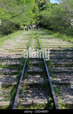 Keage Incline (alte Bahngleise) in Kyoto, Japan Stockfoto