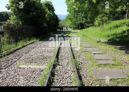 Keage Incline (alte Bahngleise) in Kyoto, Japan Stockfoto