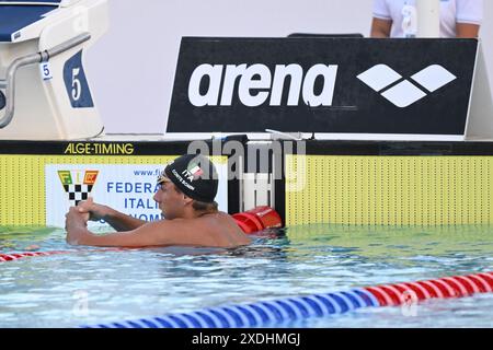 CONTE BONIN Paolo 100M Individual Freestyle Finals Herren während der internationalen Schwimmen - LX Trofeo „Sette Colli“ IP im Foro Italico Swimming Center in Rom, Italien am 22. Juni 2024 Stockfoto