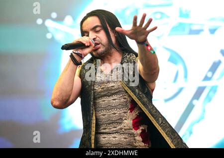 Myrath live auf dem Summerside Festival 2024 beim Flugplatz. Grenchen, 20.06.2024 Stockfoto