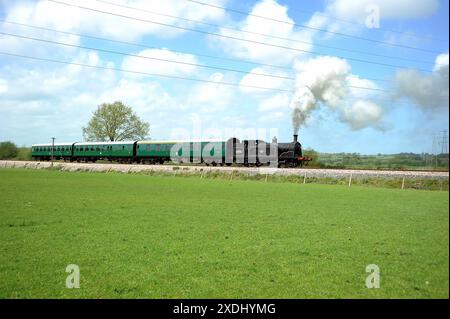 '30053' und Zug in der Nähe von Northiam. Stockfoto