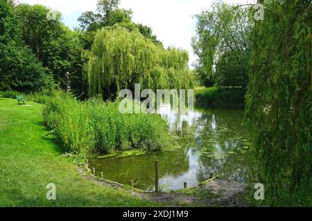 River Cam in der Nähe des Mill House in Grantchester Stockfoto