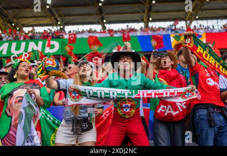 Dortmund, Deutschland. Juni 2024. Fans of Portugal Türkei - Portugal Türkei - Portugal 22.06.2024 Copyright (nur für journalistische Zwecke) by : Stockfoto