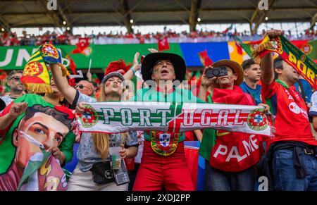 Dortmund, Deutschland. Juni 2024. Fans of Portugal Türkei - Portugal Türkei - Portugal 22.06.2024 Copyright (nur für journalistische Zwecke) by : Stockfoto