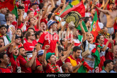 Dortmund, Deutschland. Juni 2024. Fans of Portugal Türkei - Portugal Türkei - Portugal 22.06.2024 Copyright (nur für journalistische Zwecke) by : Stockfoto