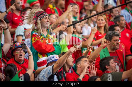 Dortmund, Deutschland. Juni 2024. Fans of Portugal Türkei - Portugal Türkei - Portugal 22.06.2024 Copyright (nur für journalistische Zwecke) by : Stockfoto