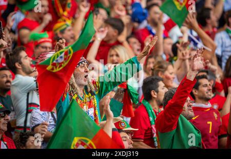 Dortmund, Deutschland. Juni 2024. Fans of Portugal Türkei - Portugal Türkei - Portugal 22.06.2024 Copyright (nur für journalistische Zwecke) by : Stockfoto