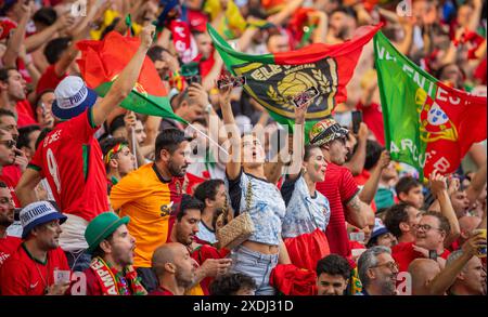 Dortmund, Deutschland. Juni 2024. Fans of Portugal Türkei - Portugal Türkei - Portugal 22.06.2024 Copyright (nur für journalistische Zwecke) by : Stockfoto