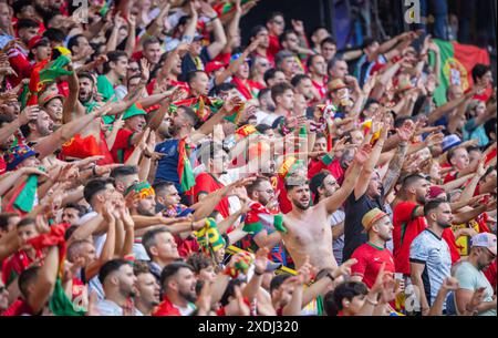 Dortmund, Deutschland. Juni 2024. Fans of Portugal Türkei - Portugal Türkei - Portugal 22.06.2024 Copyright (nur für journalistische Zwecke) by : Stockfoto