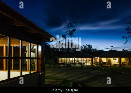 Campingplatz Lago Roca, El Calafate, Los Glaciares Nationalpark Republik Argentinien, Patagonien Stockfoto