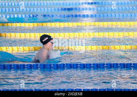 Rom, Italien. Juni 2024. Ellen Whalshe aus Irland im Einsatz beim 400 m Medley-Finale Der Frauen am 2. Tag des Finales für die 60. „Settecolli“ Trophy 2024. (Foto: Elena Vizzoca/SOPA Images/SIPA USA) Credit: SIPA USA/Alamy Live News Stockfoto