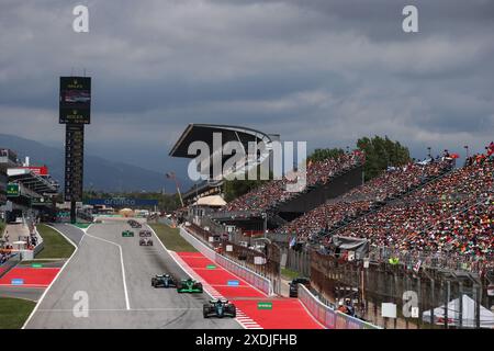 14 ALONSO Fernando (Spa), Aston Martin F1 Team AMR24, Action-Zuschauer, Fans während der Formel 1 Aramco Gran Premio de Espana 2024, 10. Runde der Formel-1-Weltmeisterschaft 2024 vom 21. Bis 23. Juni 2024 auf dem Circuit de Barcelona-Catalunya in Montmelo, Spanien Stockfoto