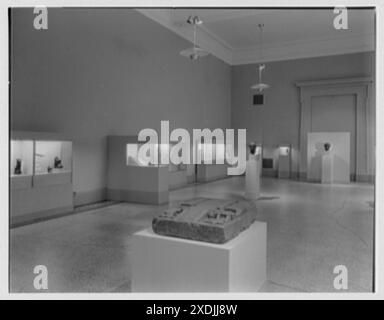 Brooklyn Museum, Brooklyn, New York. Ägyptisches Zimmer V. Gottscho-Schleisner Sammlung Stockfoto