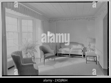 Emily Abbey Hall, Mount Holyoke College, South Hadley, Massachusetts. Empfangsraum. Gottscho-Schleisner Kollektion Stockfoto